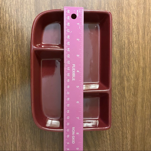 Daxin Kitchen Vintage Stoneware Tv Dinner Tray Daxin Compartmental